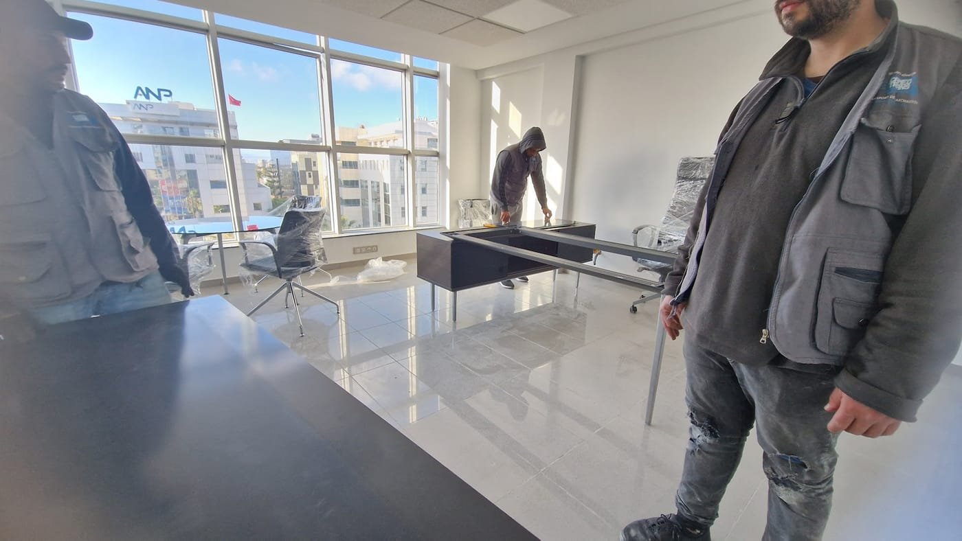 Montage de bureaux